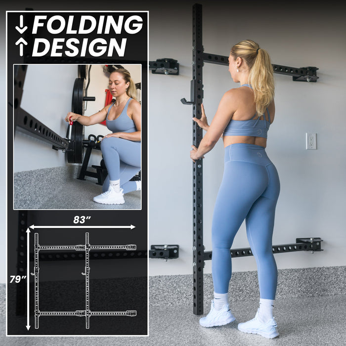 Synergee 2200 Series Folding Squat Rack - Sweatfully