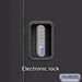 Salsbury 12" Wide Five Tier Box Style Designer Wood Locker - 1 Wide - 5 Feet High - 21 Inches Deep - Black - Silver Electronic Locks - Sweatfully