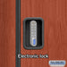 Salsbury 12" Wide Double Tier Designer Wood Locker - 1 Wide - 5 Feet High - 18 Inches Deep - Cherry - Silver Electronic Locks - Sweatfully