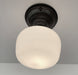 Simple Schoolhouse CEILING LIGHT Fixture of Milk Glass - Sweatfully