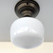 Simple Schoolhouse CEILING LIGHT Fixture of Milk Glass - Sweatfully