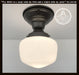 Simple Schoolhouse CEILING LIGHT Fixture of Milk Glass - Sweatfully