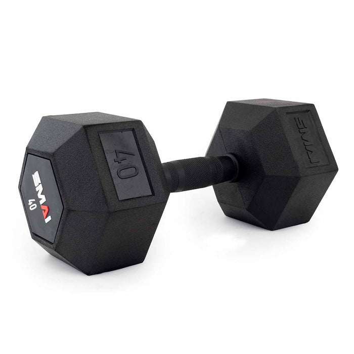 Rubber Hex Dumbbells (Pair) - Sweatfully