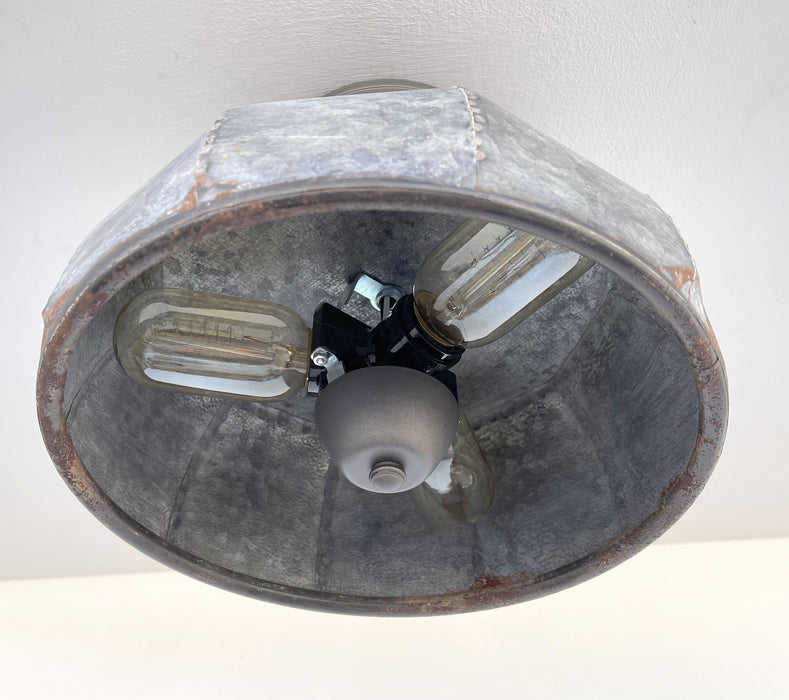 Rustic Metal Farmhouse Ceiling Light - Eight Sided - Sweatfully