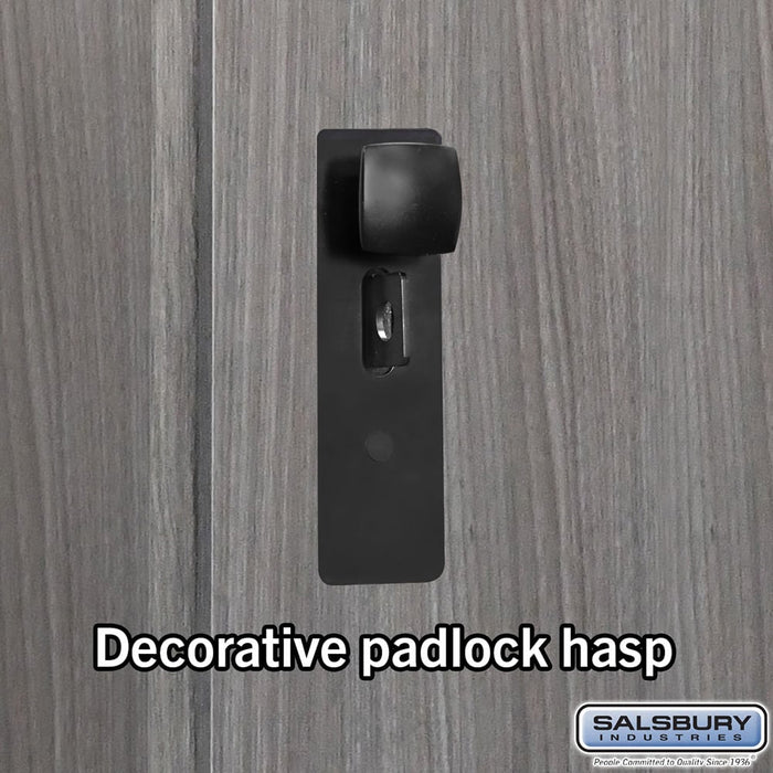 Salsbury 12" Wide Premier Wood Locker - Triple Tier - 1 Wide - 6 Feet High - 15" Deep - Skyline Walnut - Hasps - Sweatfully