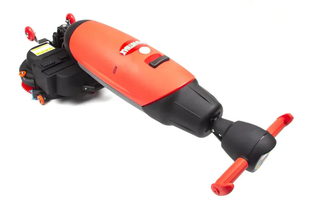 SUNMAX SM430 17" Walk-behind Floor Scrubber Machine, 360 Degree Rotating Head, 10000 sqft/h, Cordless Rechargeable Lithium Battery - Sweatfully