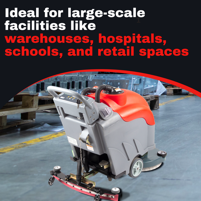 SM560 22“ Walk-Behind Floor Scrubber Dryer Machine – Industrial-Grade Cleaning Efficiency - Sweatfully