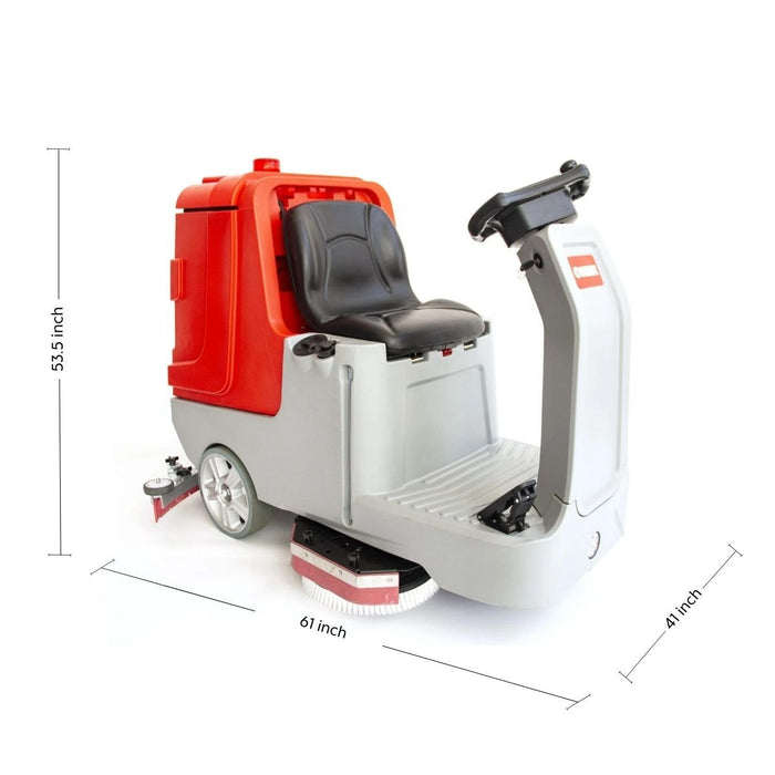 SUNMAX SM860 34" Ride-On Floor Scrubber Dryer Machine - Sweatfully