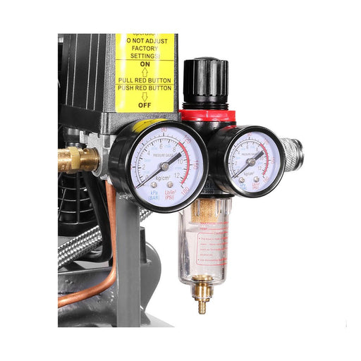 Small Portable Electric Oil-Free Commercial Ultra Quiet Air Compressor Tank, 8 GAL (SAK51263) - Sweatfully