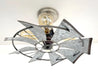Farmhouse Galvanized Windmill Ceiling Light 16" - Sweatfully