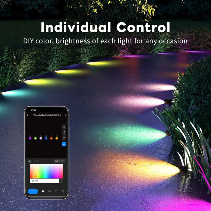Gardenreet Outdoor Smart Spotlight, 1800LM RGB Color Changing Aluminum  Landscape Lighting (9102A) - Sweatfully