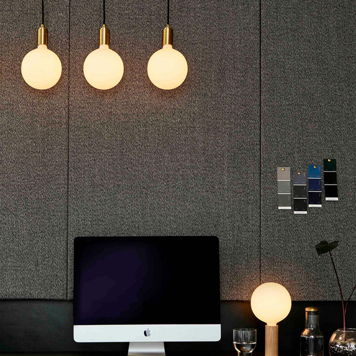 Linear Triple Pendant in Brass + Sphere IV - Sweatfully