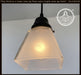 Vintage Frosted SQUARE 1960's PENDANT Light - Sweatfully