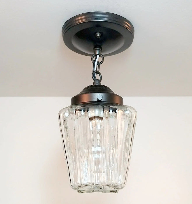 Vintage Square Glass Ceiling Light - Sweatfully
