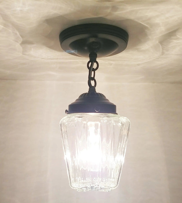 Vintage Square Glass Ceiling Light - Sweatfully