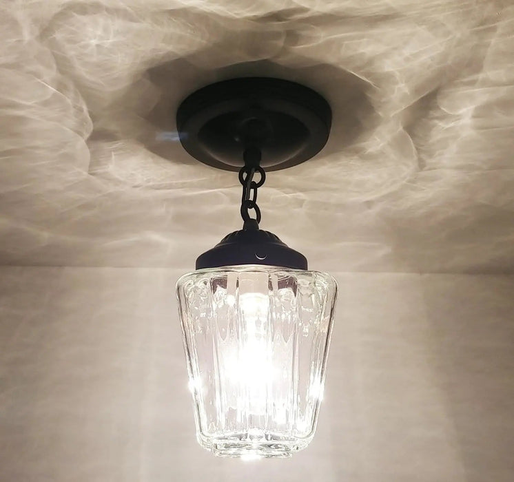 Vintage Square Glass Ceiling Light - Sweatfully