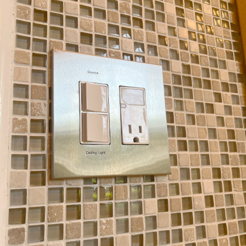 CleanPlate Wall Plate in Stainless Steel for Rocker Switches - Sweatfully