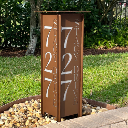 RadiantLight 27" tall ADDRESS MARKER Landscape Light - Garden Light - Sweatfully