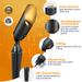 Gardenreet Stretchable Solid Brass Landscape Spotlight - Bronze/Black (2102) - Sweatfully