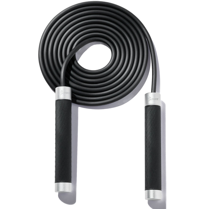 Sunny Health & Fitness Adjustable Weighted Jump Rope - SF-JR03-BK - Sweatfully