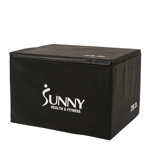 Sunny Health & Fitness 3 in 1 Weighted Pro-Plyo Box 30" 24" 20" - Sweatfully