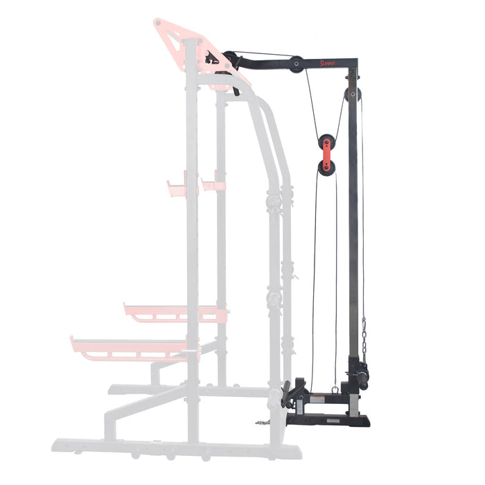 Sunny Health & Fitness Lat Pull Down Attachment Pulley System for Power Racks – SF-XF9927 - Sweatfully