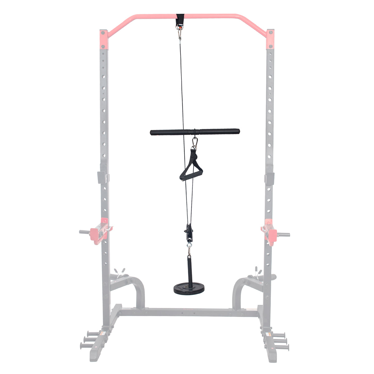 Pull Down Rack Cable Sunny Health & Fitness Lat Pull Down Attachment for Power Racks and Ca