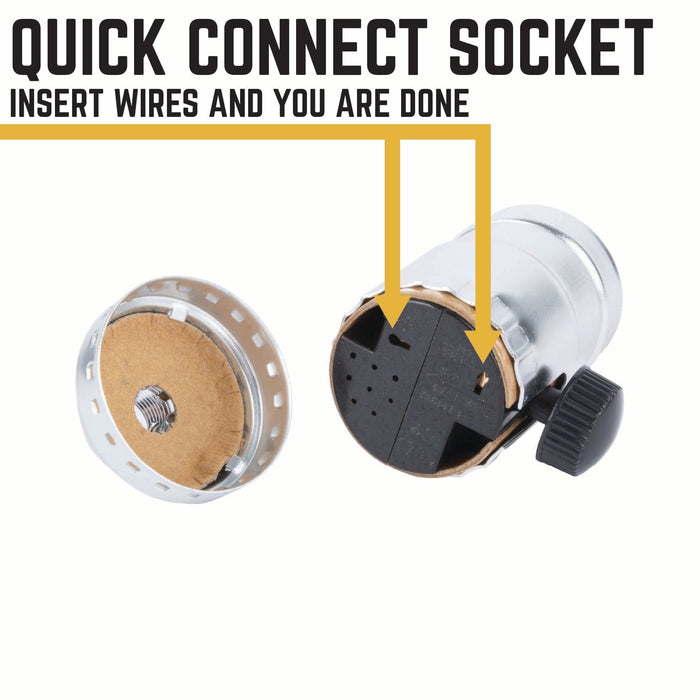 Swag kit with dimmable knob and quick connect - Sweatfully