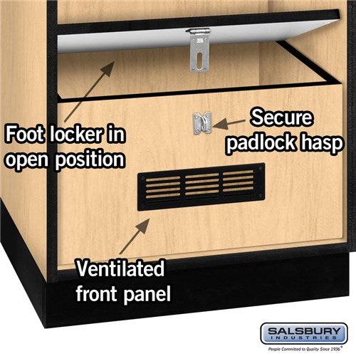 Salsbury 24" Wide Designer Wood Open Access Locker - 6 Feet High - 24 Inches Deep