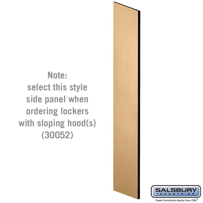 Salsbury Side Panel - for Open Access Designer Locker and Designer Gear Locker - 24 Inches Deep - with Sloping Hood