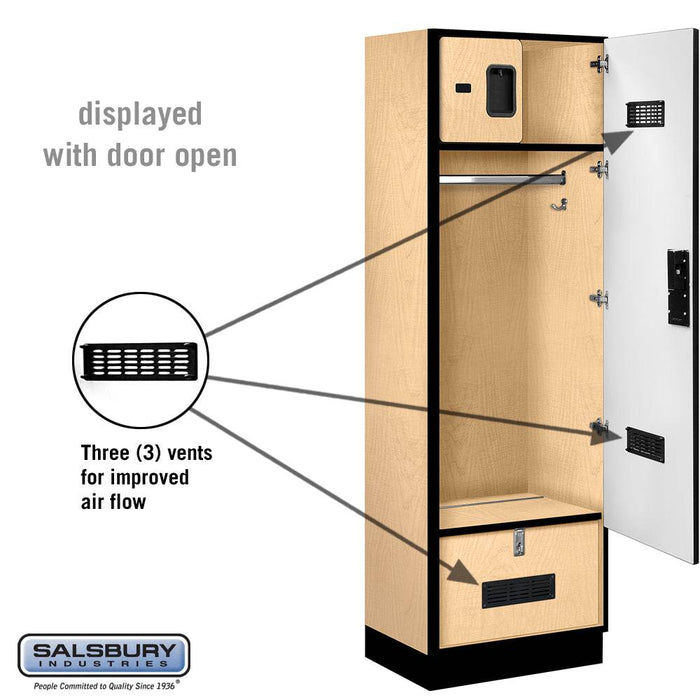 Salsbury 24" Wide Designer Wood Gear Locker - 6 Feet High - 18 Inches Deep