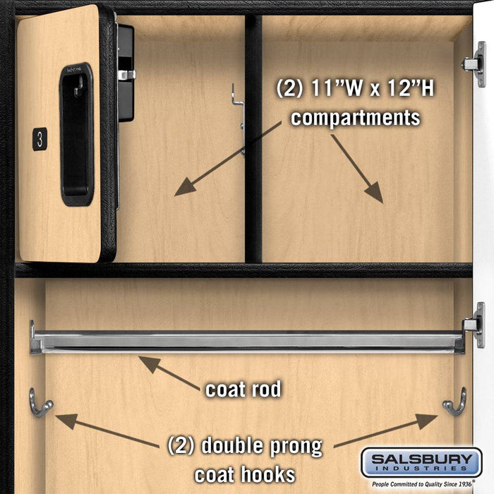 Salsbury 24" Wide Designer Wood Gear Locker - 6 Feet High - 18 Inches Deep