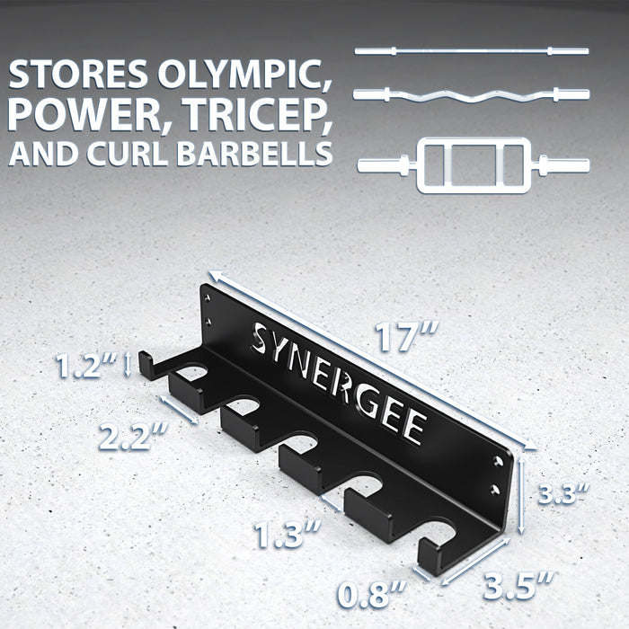 Synergee Vertical Barbell Wall Storage Racks - Sweatfully