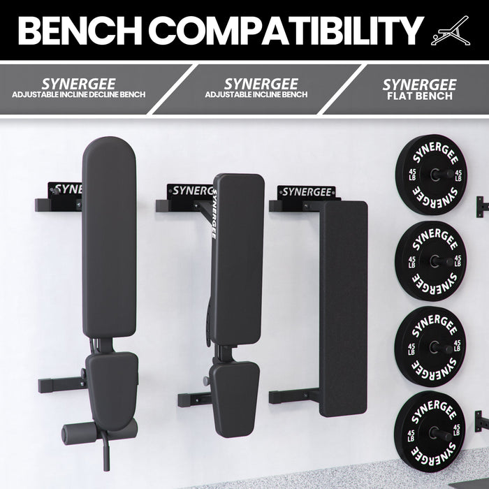 Synergee Weight Bench Storage Rack - Sweatfully