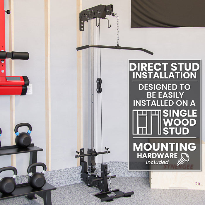 Synergee Wall Mounted Lat Pulley Machine - Sweatfully