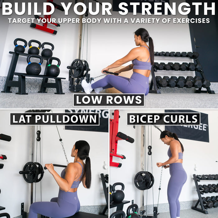 Synergee Wall Mounted Lat Pulley Machine - Sweatfully