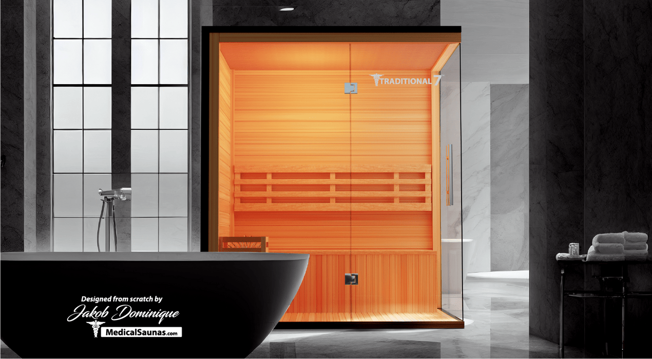3 Person Home Steam Sauna | Traditional 7™ - Sweatfully