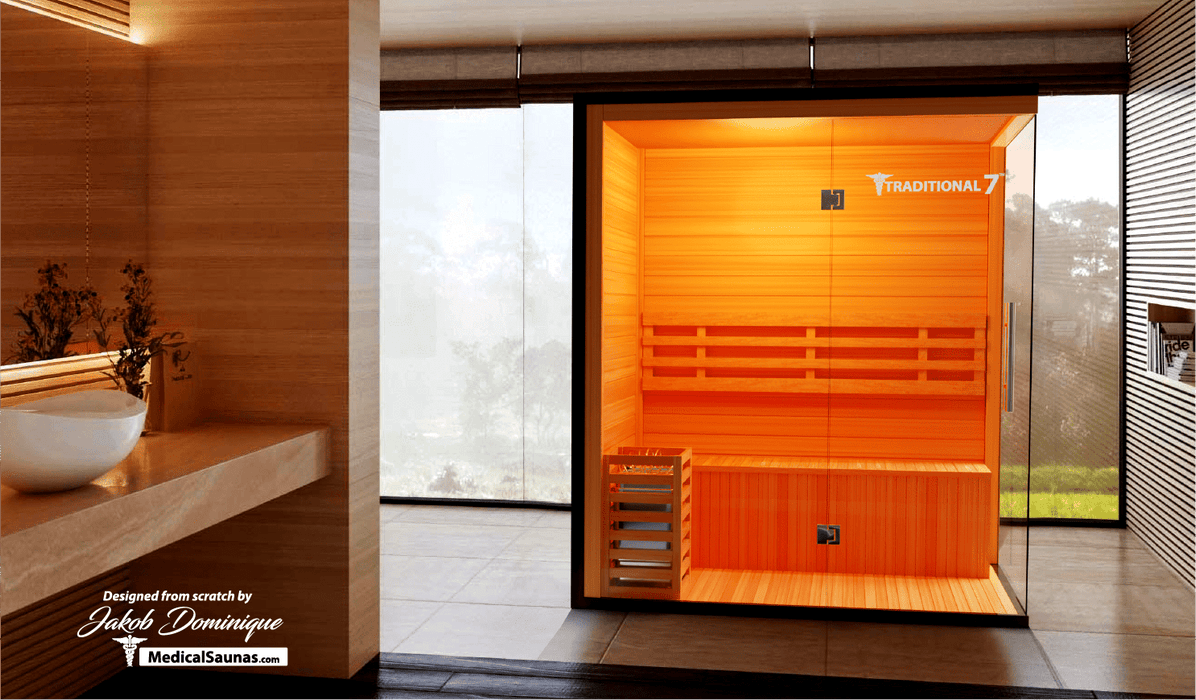 3 Person Home Steam Sauna | Traditional 7™ - Sweatfully