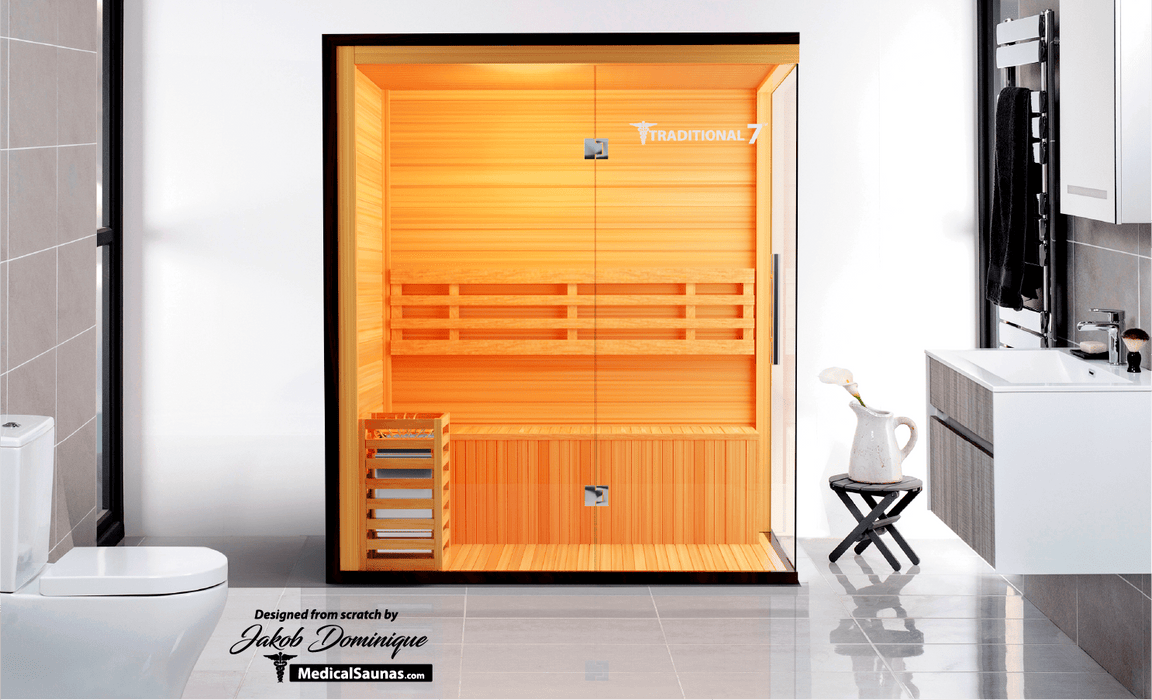 3 Person Home Steam Sauna | Traditional 7™ - Sweatfully