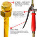 24 Inch Spray Wand Attachment Curved, with .5 GPM Fan Nozzle for Concrete Spraying - Sweatfully