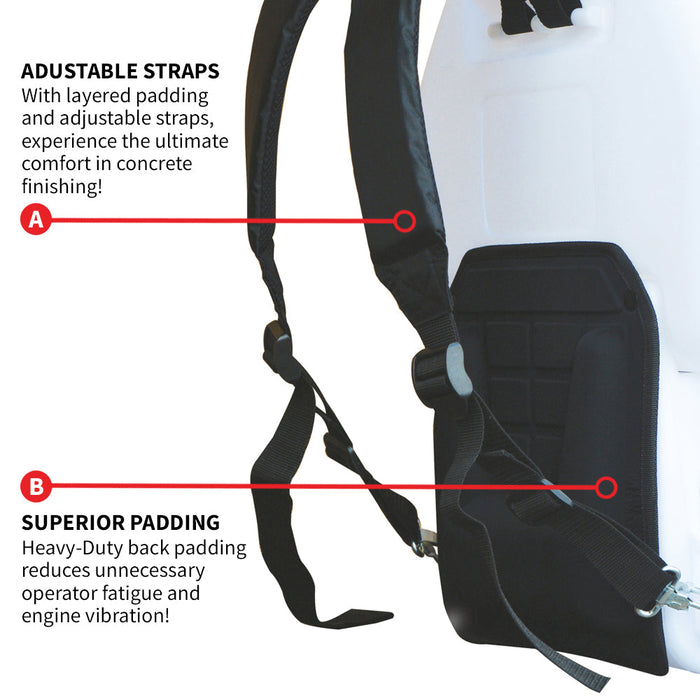 6.5 Gallon Backpack Concrete Sprayer .5 GPM Gas Finishing Tool for Cement Sealant Curing Stain - Sweatfully