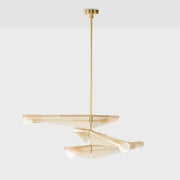 Sycamore Chandelier 3 Tiers in Dusk Pink - Sweatfully