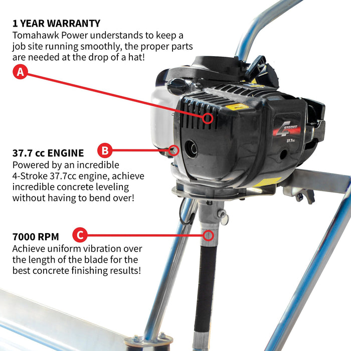 Tomahawk Concrete Power Screed Dual Aluminum Blade Bundle (Choose 2 Boards) - Sweatfully