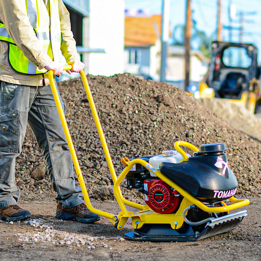 5.5 HP Honda Vibratory Plate Compactor for Asphalt Aggregate Soil Compaction - Sweatfully