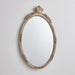 Traditioanl Oval Mirror With Wood Frame Rustic Decor Wall Mirror - Sweatfully