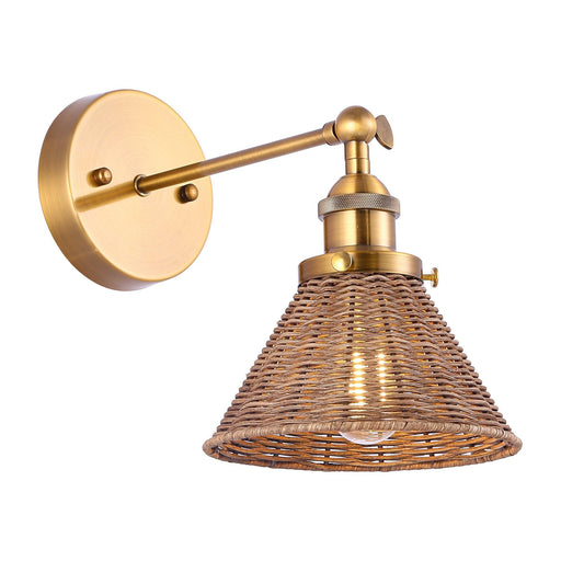Traditional 1-Light Golden Wall Light - Sweatfully