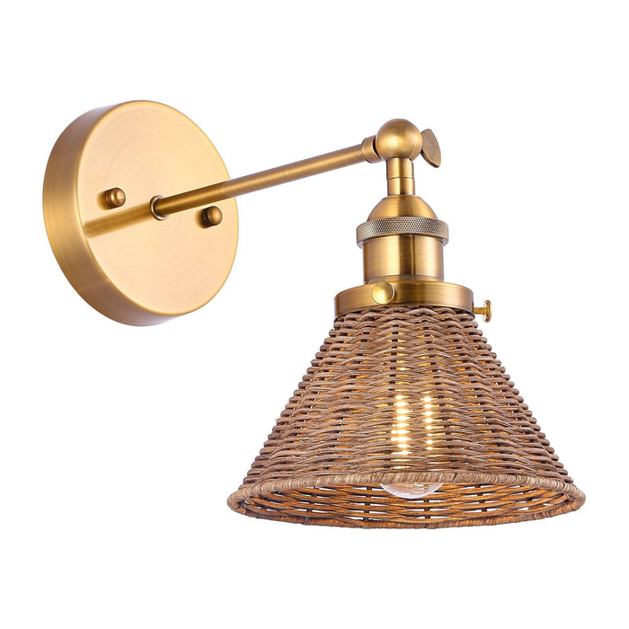 Traditional 1-Light Golden Wall Light - Sweatfully