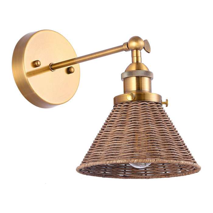Traditional 1-Light Golden Wall Light - Sweatfully