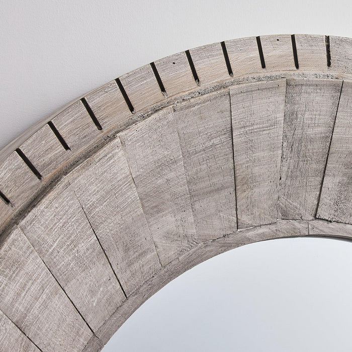 Traditional Grey Round Mirror Wall Decoration - Sweatfully