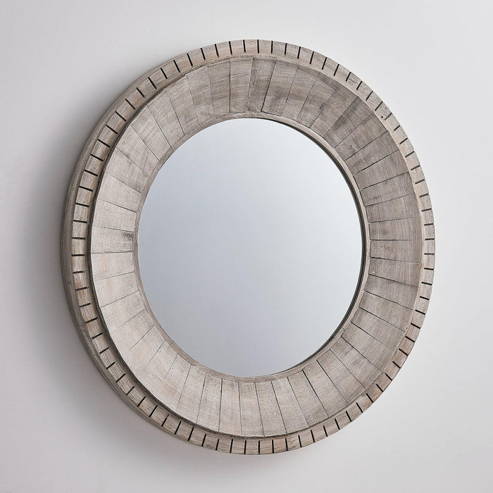 Traditional Grey Round Mirror Wall Decoration - Sweatfully